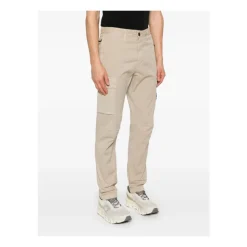 Cargo bukser i beige bomuld stretch