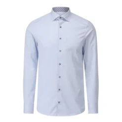 Casual Skjorte i Blåt Ternet Mønster