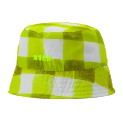 Checked Logo-Embroidered Cotton Bucket Hat