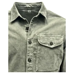 Corduroy Overshirt i Gunmetal