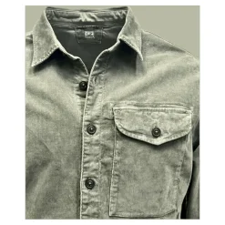 Corduroy Overshirt i Gunmetal
