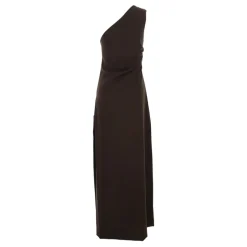 Crepe Stretch One-Shoulder Ruched Dress