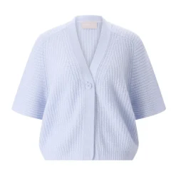 Cropped Cashmere and Cotton Cardigan