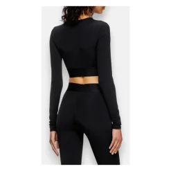 Cropped Langærmet Top