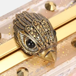 Crystal Quilt Box Clutch