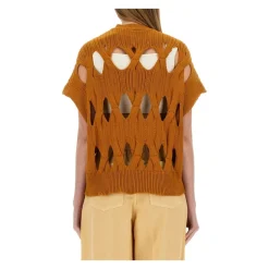 Cut-Out Strikket Sweater Vest