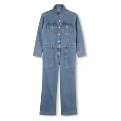 Denim Jumpsuit med skjortekrave