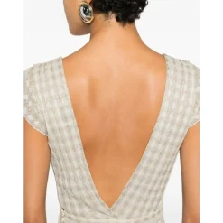 Diamond Plisseret Jersey Kjole