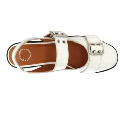 DIANA Mary Jane Patent Ballerinas Off White