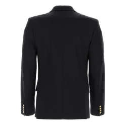 Dobbeltknappet bomuldsjakke