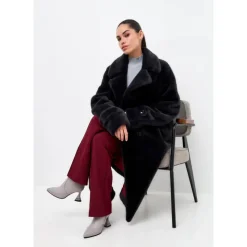 Dobbeltknappet Fuskepelsfrakke Miriam