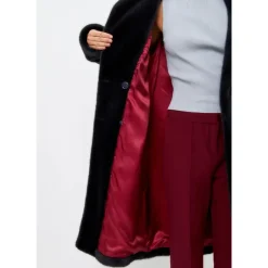 Dobbeltknappet Fuskepelsfrakke Miriam