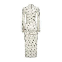 Draped Fluid Strass Jersey Dress