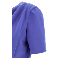 Draperet midikjole med bælte