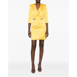 Duchess Satin Kjole med Tylryg og Jakke