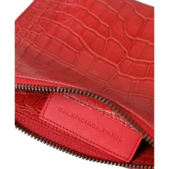Eksotisk Rød Alligator Læder Clutch