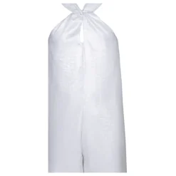 Elegant jumpsuit med krydsede stropper og skjult lynlås bagpå