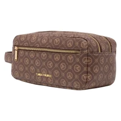 Elegant Logo Print Kosmetikpose