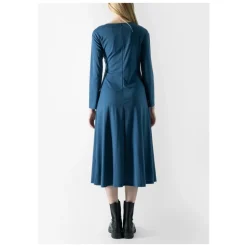 Elegant Midi Kjole med Bådhals