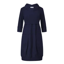 Elegant Midi Kjole med Lommer