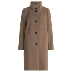 Elegant uldfrakke med krave