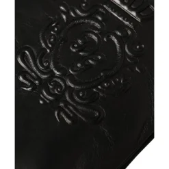 Embossed Logo Leather Gloves