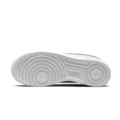 Essential White Worn Blue Paisley Sneakers