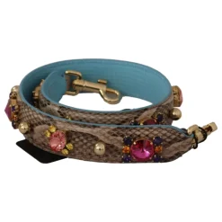 Exotic Leather Crystals Skulderrem