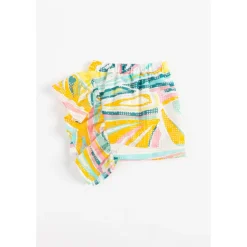 Farverigt Mini-skørt med Rynker