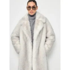 Faux Fur Coat Natalie - Hvid