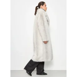 Faux Fur Coat Natalie - Hvid