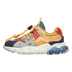 Faux leather and technical fabric sneakers YAMANO 3 JUNIOR.