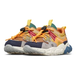 Faux leather and technical fabric sneakers YAMANO 3 JUNIOR.