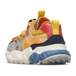 Faux leather and technical fabric sneakers YAMANO 3 JUNIOR.