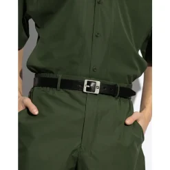 FF Monogram Buckle Leather Belt