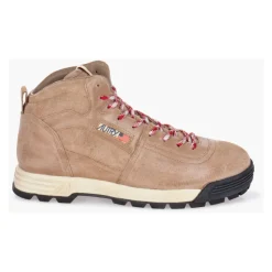 Flade lave ruskindssneakers med læderkant