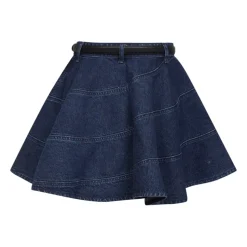 Flared Denim Mini Skirt
