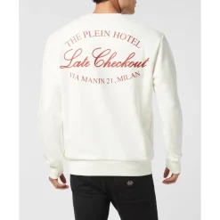 Fleece Rundhalset Sweatshirt Plein Hotel