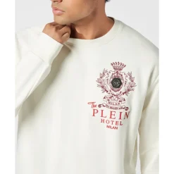 Fleece Rundhalset Sweatshirt Plein Hotel