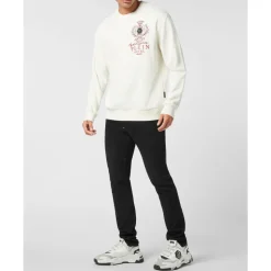 Fleece Rundhalset Sweatshirt Plein Hotel