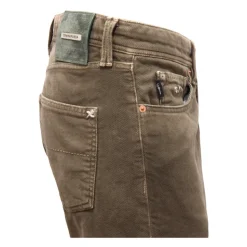 Fløjl Bukser Leonardo Knapper Militær Stil