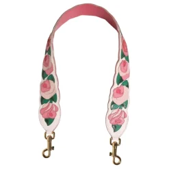 Floral skulderrem i kalvelæder