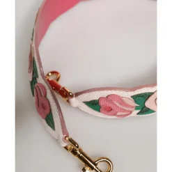 Floral skulderrem i kalvelæder