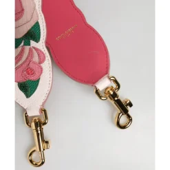 Floral skulderrem i kalvelæder