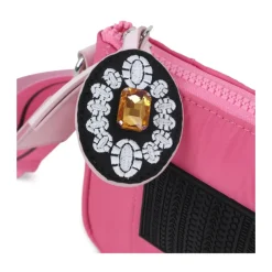 Fuchsia Tasker med Logo Patch Charme
