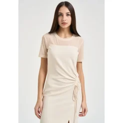 Gathered Split Dress