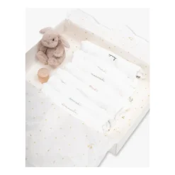 Gaveæske: bodystocking 7-pakke, hårbørste og tandæske.