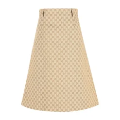 GG Cotton Canvas Fabric Skirt
