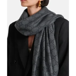 GG Jacquard Pattern Strikket Halstørklæde