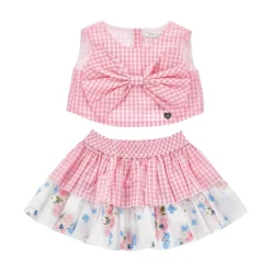 Gingham Bow Set